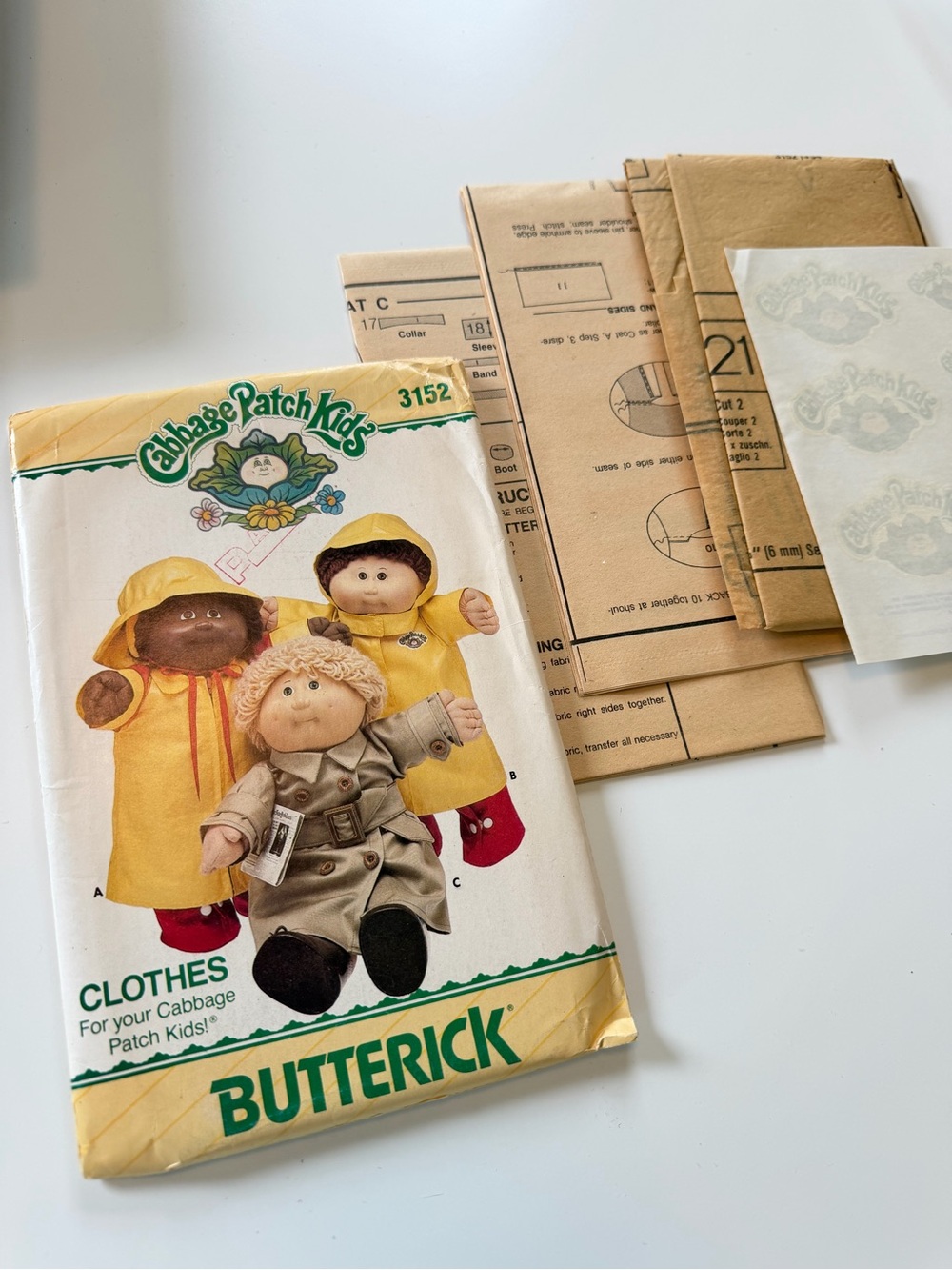 Cabbage Patch Kids Butterick Pattern Vintage 80s uncut